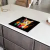 Kat - Eten - Patat - Graffiti - Abstract Inductie beschermer vinyl 3mm middel -sfeer8