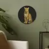 Panter - Realistisch - Bruin Akoestische PET Vilt - Rond klein -sfeer2