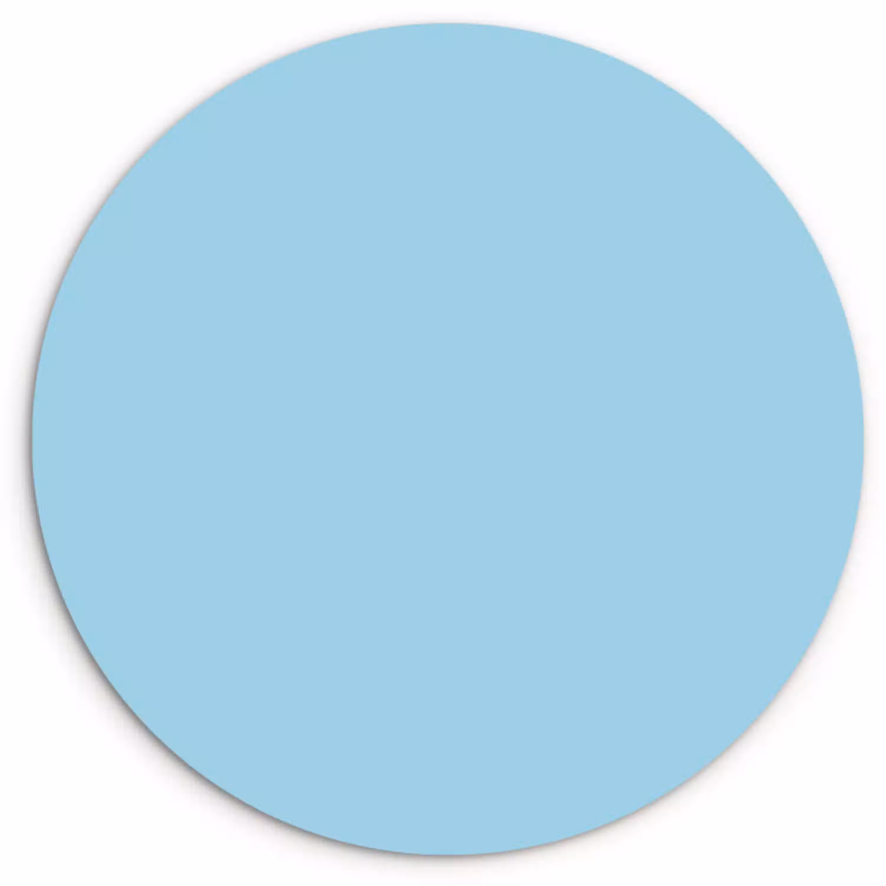 Ice - Blue - Blauw Wandcirkel kunststof plaat 5mm dik klein 188 -3d