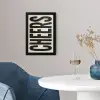 Cheers - Japandi - Zwart - Letters fotolijst zwart zonder passe partout klein -sfeer4