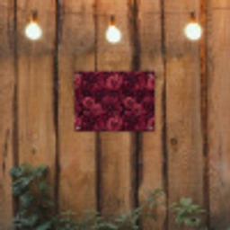 Dahlias - Bloemen - Rood tuinposter los doek klein 239 -sfeer1