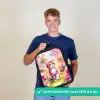 Roze regenboogkatje Rugzak - Zwart middel -sfeer7_NL