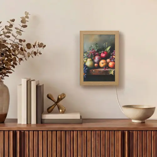 Rustiek - Stilleven - Fruit Light Box met kabel (Tafellamp) klein -sfeer2