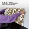 Abstract - Retro - Bruin Inductie beschemer met haakjes klein 777 -ky-ophangen-nl