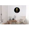 Milkshake - Goud - Drinken - Zwart Wandcirkel aluminium klein -woonkamer