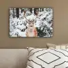 Hert - Sneeuw - Winter - Bos - Dieren canvas 2cm klein -sfeer3