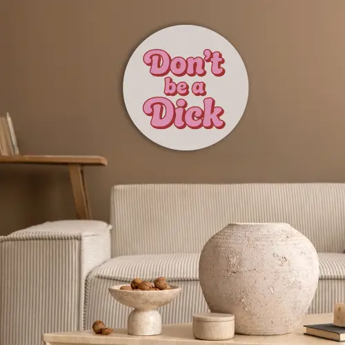 Tekst - Boodschap - Roze Akoestische PET Vilt - Rond klein -sfeer1