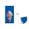Ijsje - Hoorntje - Steentjes - Blauw fotobehang vinyl groot -3d