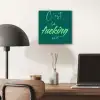 c'est la fucking vie - Groen - Handgeschreven aluminium wit klein -sfeer5