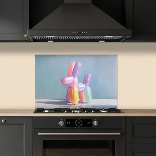 Dier - Ballon - Pasteltinten - Glanzend keuken achterwand spatscherm klein -sfeer1