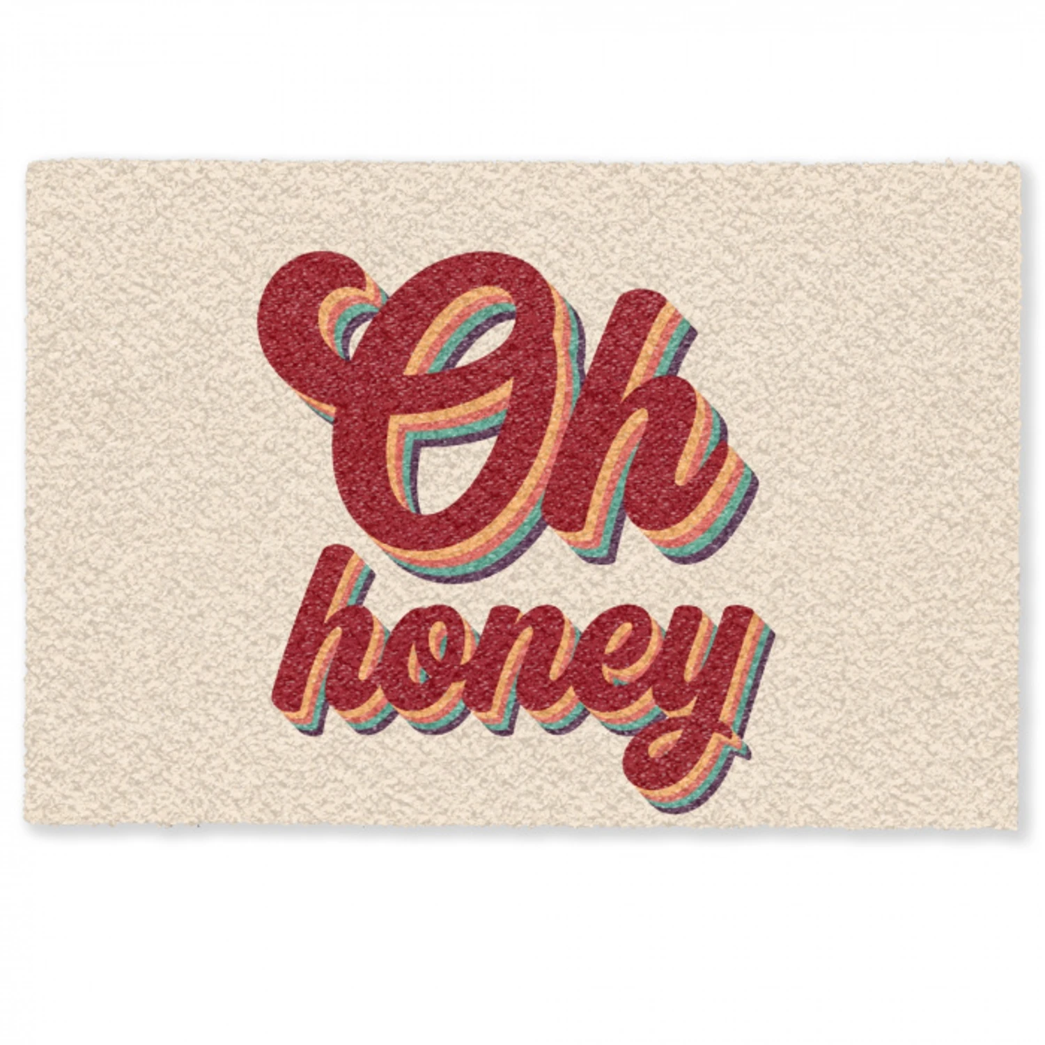 Oh honey - Rood - Schaduw Deurmat klein -zkaufland3d