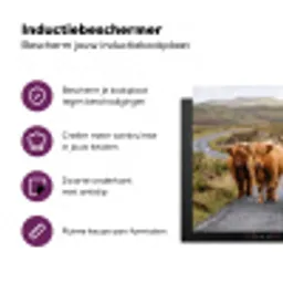Schotse Hooglanders - Weg - Landschap - Kudde Inductie beschermer vinyl 3mm klein -zzzzzzz-cc-usp