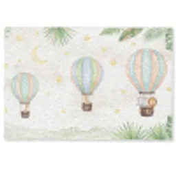 Aquarel - Luchtballonnen - Pastel Deurmat klein -zkaufland3d