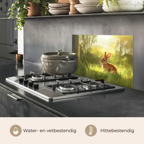 Konijn - Zonlicht - Bos keuken achterwand spatscherm klein -usp_NL