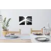 Gebouwen - Lucht - Zwart Muursticker klein -eettafel