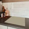 Taupekleur - Gewolkt textuur - Natuurlijk Inductie beschermer vinyl 3mm middel 274 -sfeer3