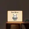 Panda - Beige - Minimalistisch Light Box met batterij (Wandlamp kind) middel -sfeer1_kind