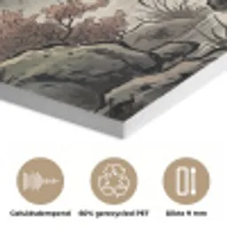 Azië - Landschap - Kleurrijk PET vilt klein -closeup_NL