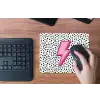 Bliksem - Roze - Stippen muismat rubber klein -toetsenbord