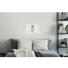 Schelpen - Blauw - Beige Muursticker klein -slaapkamer