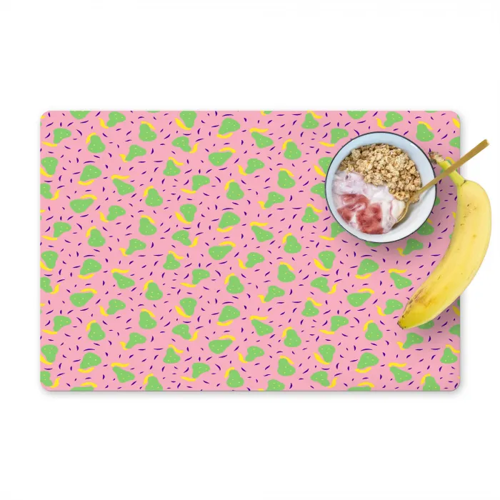 Roze - Streepjes - Groen - Peer Placemat vinyl groot 368 -zzzproduct_Kitchenyeah-website