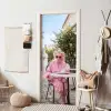 Ochtendjas - Krulspelden - Roze deurposter klein -sfeer6