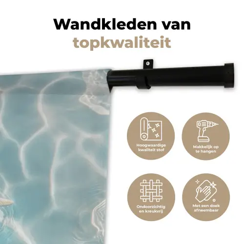 Zeesterren - Golvend water - Rustgevend Wandkleed katoen klein -sfeer2