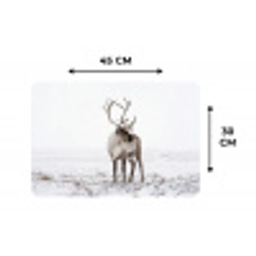 Rendier - Gewei - Sneeuw - Winter Placemat vinyl groot -specs