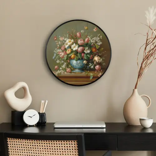 Vaas - Pastel - Kleuren - Bloemen Fotolijst rond zonder passe partout klein -sfeer1