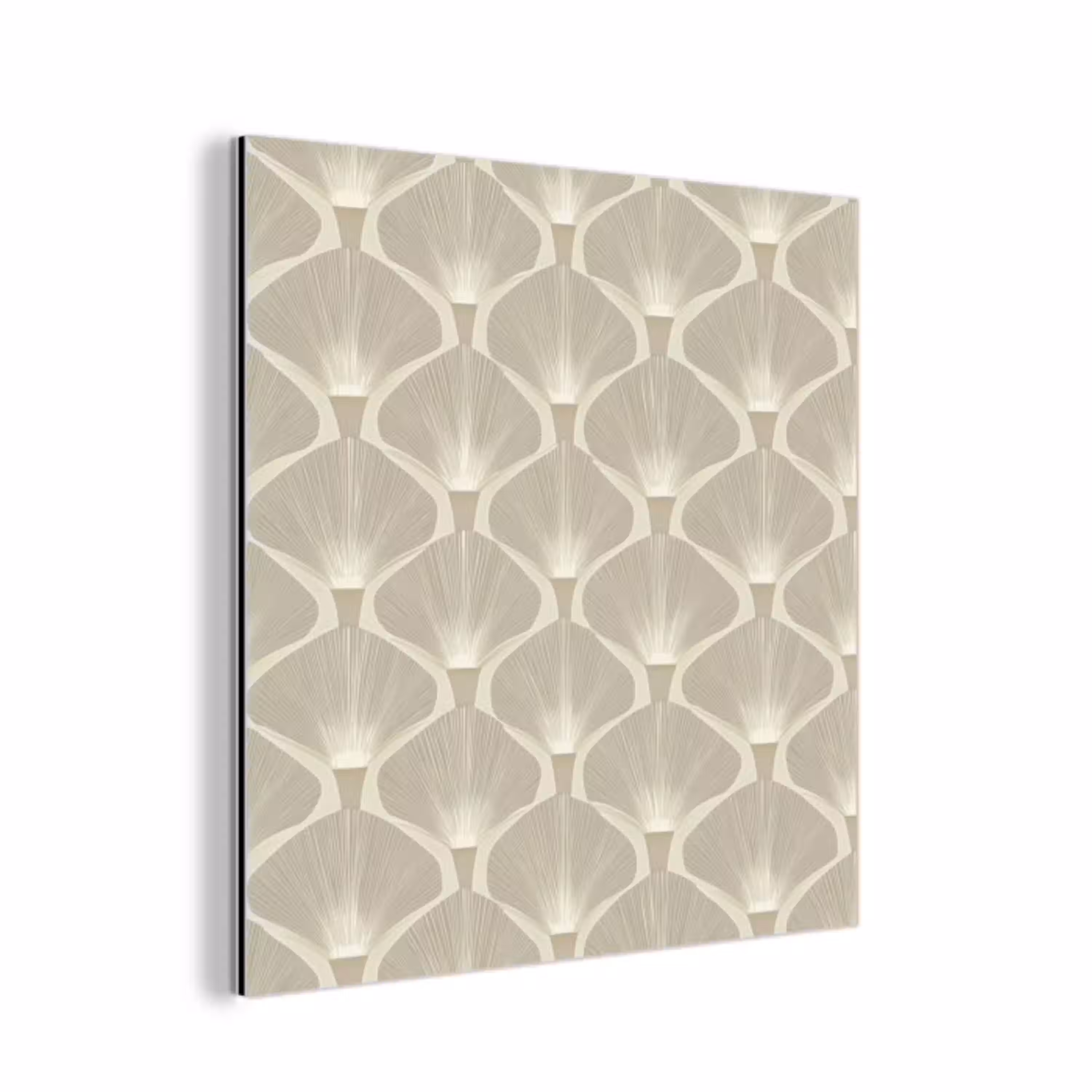 Paneel - Ginkgo - Zand aluminium wit klein 46 -3d