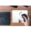 Minimalistisch - Stelen - Wit muismat rubber klein -toetsenbord