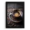Kop - Koffie - Hout - Bonen fotolijst zwart zonder passe partout klein -3d