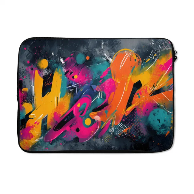 Laptop hülle - Abstrakt - Graffiti - Farbenfroh - Farbspritzer