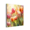 Tulpen - Sprookjesachtig - Kleurrijk aluminium wit klein -3d