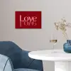 Love - Spiegeling - Rood poster papier klein -sfeer3