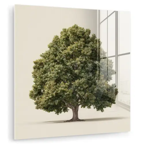Eikenboom - Groen - Lichte achtergrond plexiglas 5mm klein -zzzproduct_nieuw
