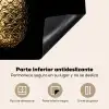 Ananas - Zwart - Goud - Luxe Inductie beschermer vinyl 3mm middel -zzsfeer4_SP