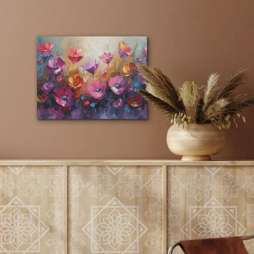 Bloemen - Botanisch - Kunst - Roze - Natuur PET vilt klein -sfeer4