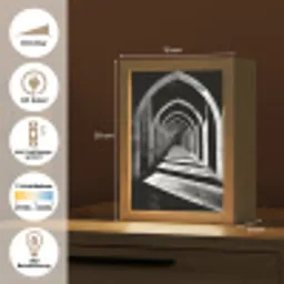 Gang - Bogen - Schaduw - Diepte Light Box met kabel (Tafellamp) klein -USP_DE