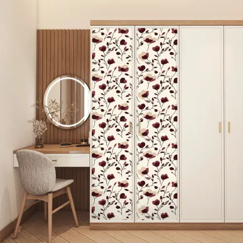 Bloemen - Botanisch - Bordeaux deurposter klein 289 -sfeer3