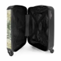 Bladeren - Botanisch - Groen NBS - Handbagage koffer - Volwassenen Unisex middel -binnenkant
