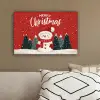 Kerstgroet - Sneeuw - Rood canvas 2cm klein -sfeer3