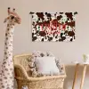 Koeienprint - Limited edition - Rood Wandkleed katoen klein -wsfeer5_kind