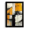 Geel - Abstract - Modern - Vormen fotolijst zwart zonder passe partout klein -3d