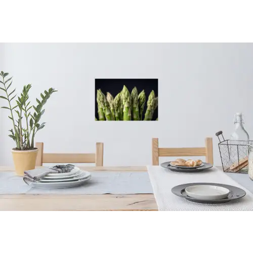 Asperges - Groen - Zwart Muursticker klein -eettafel