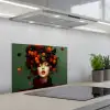 Vrouw - Aardbeien - Frambozen - Bramen - Bessen keuken achterwand spatscherm klein -3d_schuin