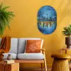 Skyline Toronto - Water - Stadslichten - Toren Wandcirkel Ovaal Forex klein -sfeer4