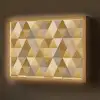 Geometrisch - Driehoek - Goud Light Box met batterij (Wandlamp) middel 907 -z3d_website
