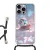 Slak - Disco - Mozaïek - Blauw Hoesje iPhone 16 Pro Max met koord klein -3d