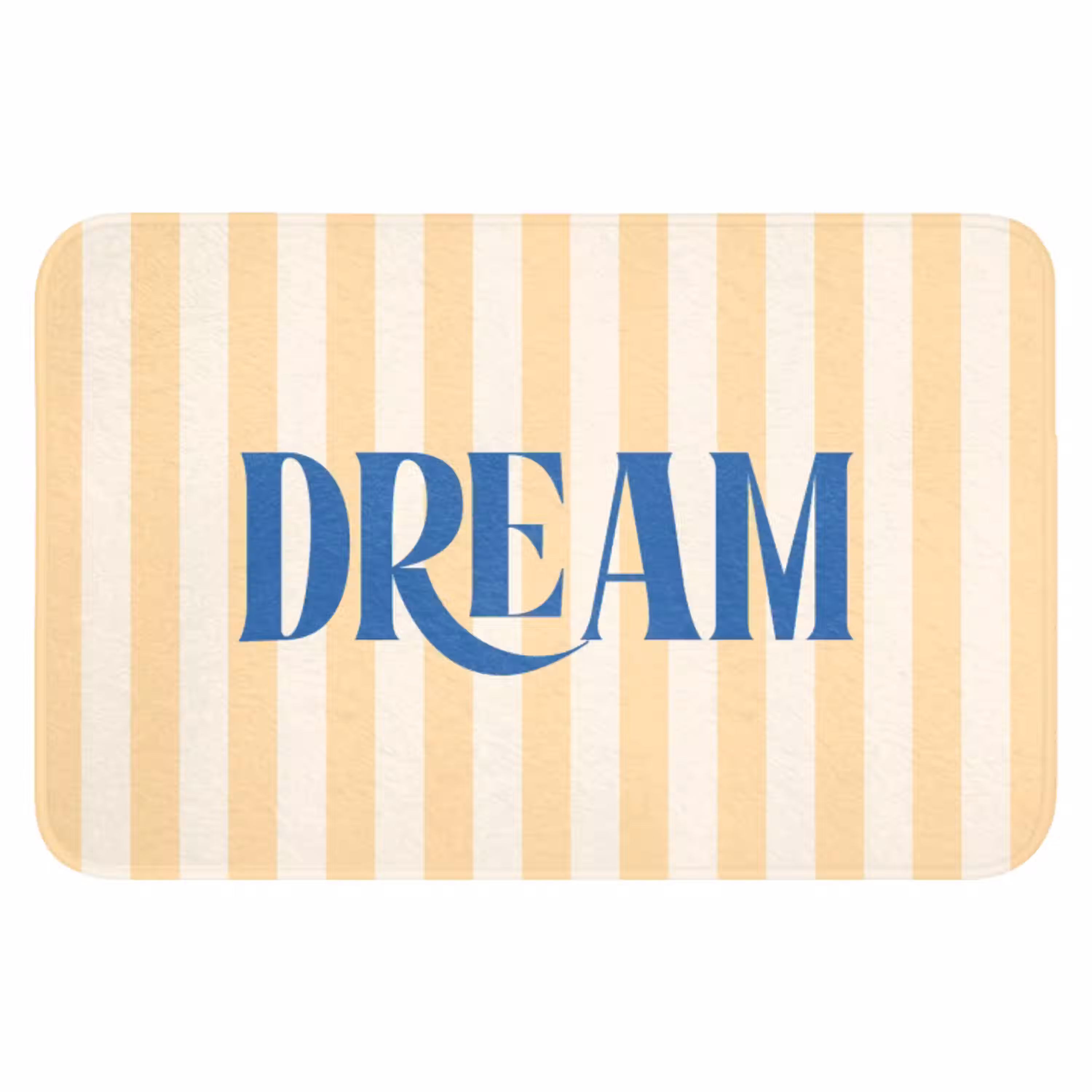 Blauw - Geel - Strepen - Dream WCmat klein -3d